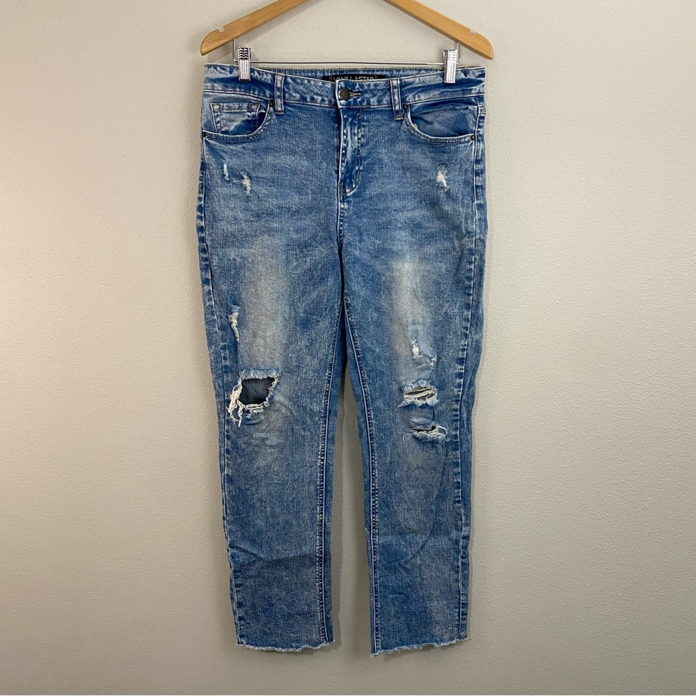 ✨Vanilla Star Distressed Straight‎ Blue Jeans Size 13
